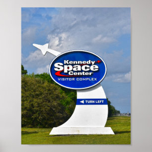 Schild des Besucherzentrums des Kennedy Space Cent
