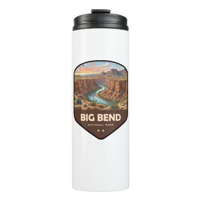 Schild des Big Bend Nationalparks Thermosbecher (Vorderseite)