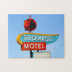 Schild des Buckaroo-Motels, Route 66, Tucumcari, N Puzzle