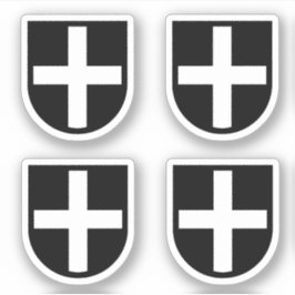 Schild des Hl. Piran 4-up - Kontakt Aufkleber