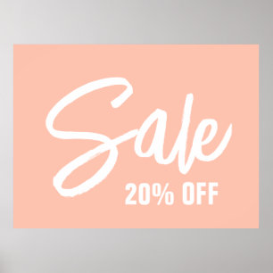 Schild für 20% Rabatt-Aktion, großes Verkaufsplaka