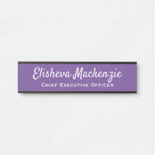 Schild für Bürotür Namensschild - Lavendel