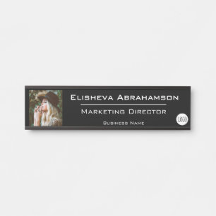 Schild für Bürotür - Schwarzes Foto Bild