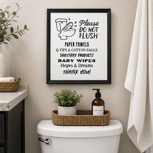 Schild für das Badezimmer einer Mietwohnung: Nicht (Von Creator hochgeladen)