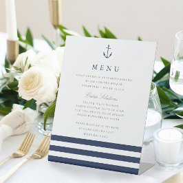 Schild für das Nautic Anchor Wedding Menu