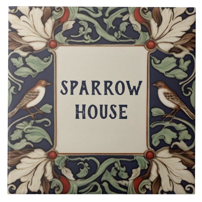 Schild für das Schild "Green Bird House" Fliese (Vorderseite)