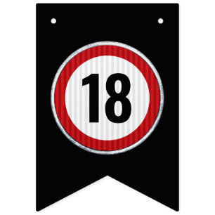 Schild für das Tempolimit zum 18. Geburtstag - JED