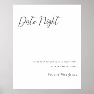 Schild für Date Night Glas - Hochzeitsratgeber - S