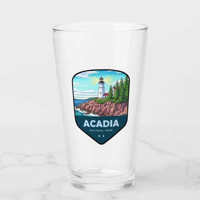 Schild für den Acadia National Park Glas (Vorderseite)