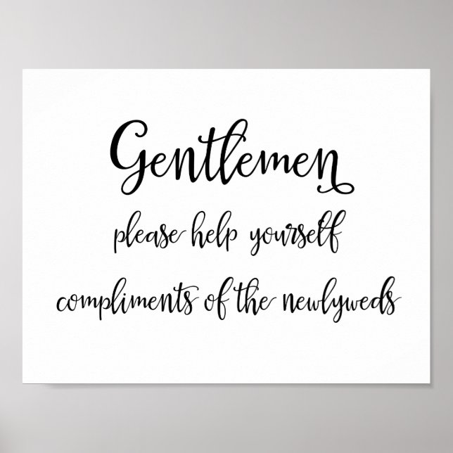 Schild für den Badezimmerkorb | Gentlemen (Vorne)
