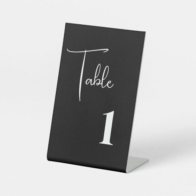 Schild für die Hochzeitkarte der Tischnummer (Vorderseite)