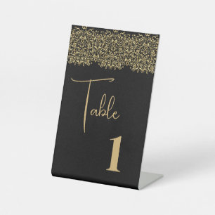 Schild für die Hochzeitkarte der Tischnummer