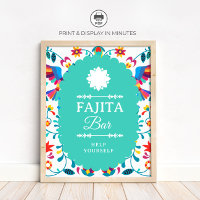 Schild für eine mexikanische Fiesta-Fajita-Bar-Bra