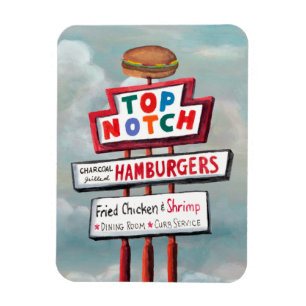 Schild für Fast Food Magnet