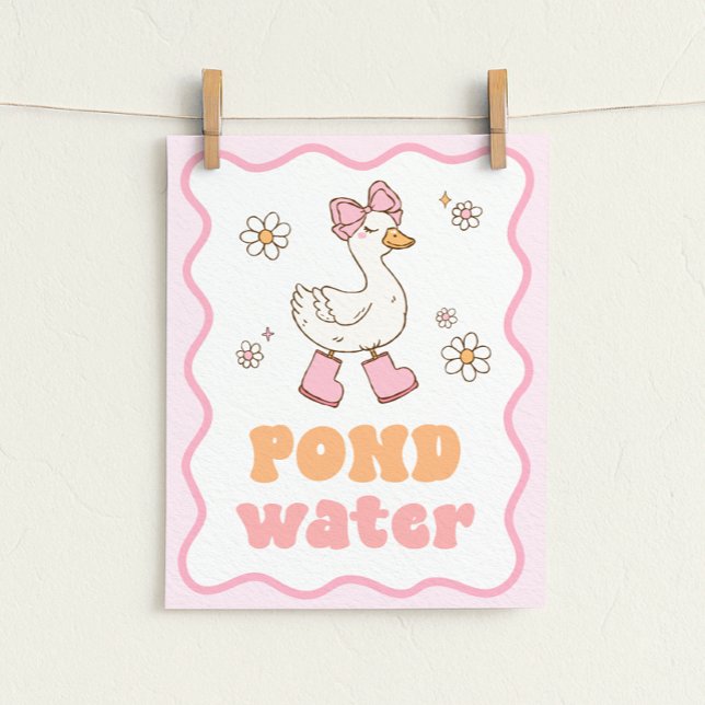 Schild für Gänschen-Tisch am Teich (Von Creator hochgeladen)