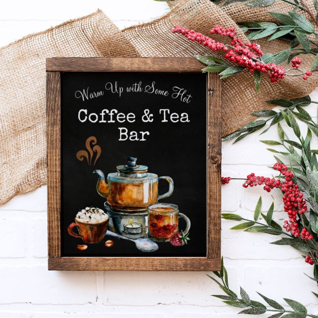 Schild für Heißes Kaffee- und Teebar (Von Creator hochgeladen)