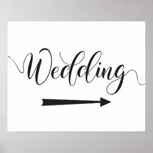 Schild für Hochzeiten - Pfeil nach rechts