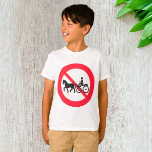 Schild für keine Pferde gezogene Fahrzeuge T-Shirt