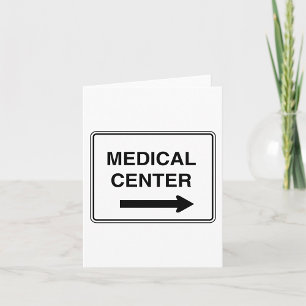 Schild für Medizinisches Zentrum Karte