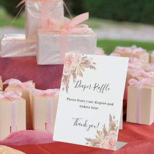 Schild für Toilettenpapier-Raffle auf Baby-Party m