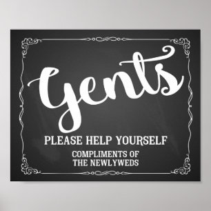 Schild "Gents Restroom" - Warenkorb für Pflegeprod