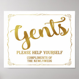 Schild "Gents Restroom" - Warenkorb für Pflegeprod