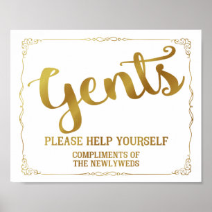 Schild "Gents Restroom" - Warenkorb für Pflegeprod