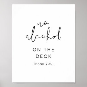 Schild Hochzeit ohne Alkohol, Kein Alkohol auf dem