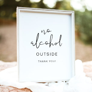 Schild 'Kein Alkohol außerhalb', moderne minimalis