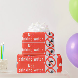 Schild 'Kein Trinkwasser' Geschenkpapier