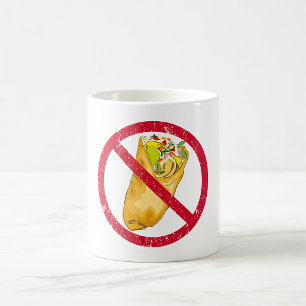 Schild „Keine Burritos erlaubt“ Humorvolles Essens Kaffeetasse