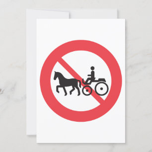 Schild Keine Pferdebespannten Fahrzeuge Einladung
