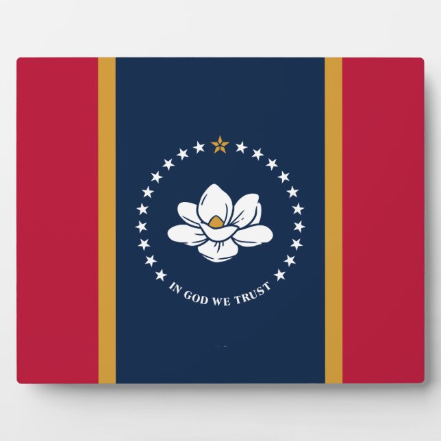 Schild Mississippi-Flagge Fotoplatte (Vorderseite)