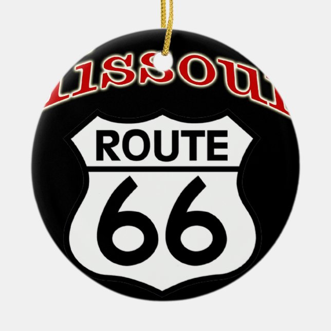 Schild Missouri-Weg-66 Keramikornament (Vorne)