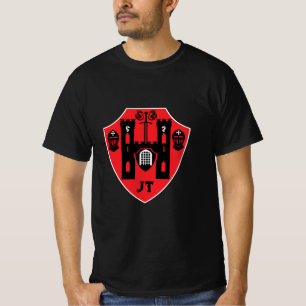 Schild mit anpassbaren Rittern T-Shirt