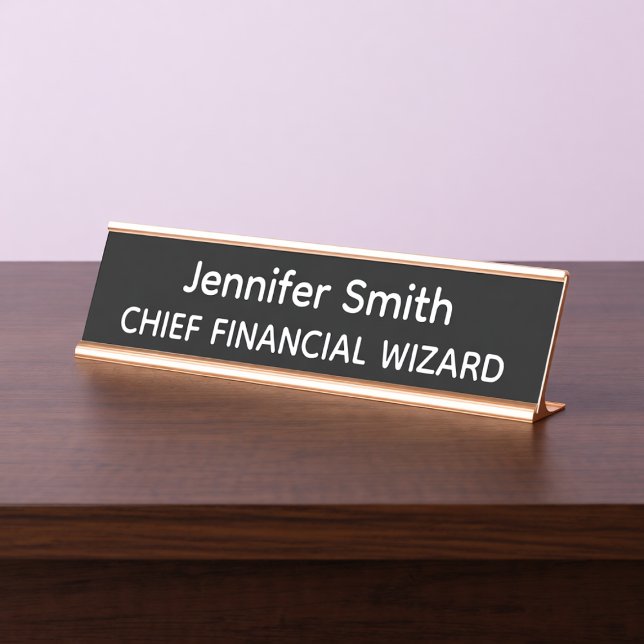 Schild mit dem Namen 'Chef-Finanzzauberer' (Von Creator hochgeladen)