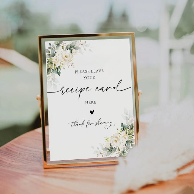 Schild mit der White Roses Recipe Karte (Von Creator hochgeladen)