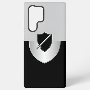 Schild mit gekreuzten Schwertern Silber und Schwar Samsung Galaxy Hülle