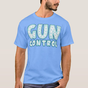 Schild mit Neonlicht für Waffenkontrolle T-Shirt