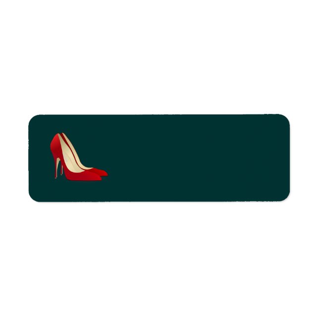 Schild mit roten Schuhen (Vorne)