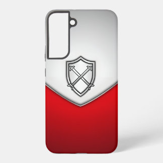Schild mit überkreuzten Schwertern Silber und Rot Samsung Galaxy Hülle