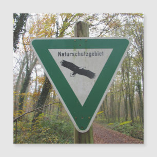 Schild Naturschutzgebiet Magnetkarte