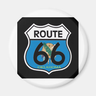 Schild Oklahoma-Flagge Weg-66 Magnet
