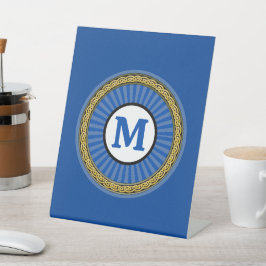 Schild "Pedestal" - blau - Personalisiert