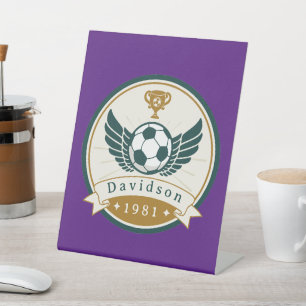 Schild "Pedestelle" - Fußball - Personalisiert - N