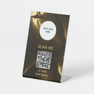 Schild "Pedestelle" - QR-Menü-Anzeige