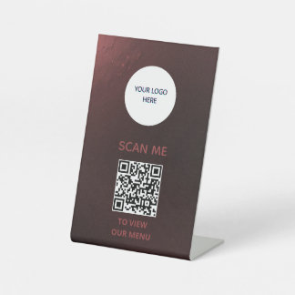 Schild "Pedestelle" - QR-Menü-Anzeige