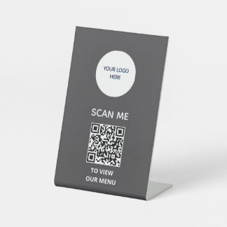 Schild "Pedestelle" - QR-Menü-Anzeige