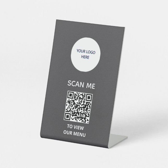 Schild "Pedestelle" - QR-Menü-Anzeige (Vorderseite)