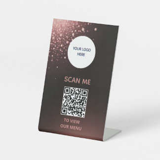 Schild "Pedestelle" - QR-Menü-Anzeige